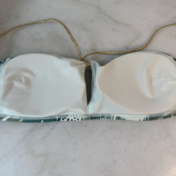 Aerie Palm Keyhole Bikini with Gold Straps Set - Picture 10 of 11